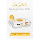 Sleepy Easy Clean Arap Sabunu Katkılı Yüzey Temizlik Havlusu 100' Lü X 5 Adet