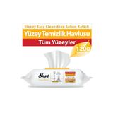 Sleepy Easy Clean Arap Sabunu Katkılı Yüzey Temizlik Havlusu 12X100 (1200 Yaprak) Mikrofiber