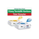 Sleepy Easy Clean Arap Sabunu ve Çamaşır Suyu Katkılı Yüzey Temizlik Havlusu