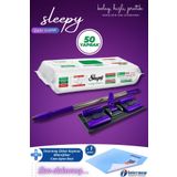 Sleepy Easy Clean Beyaz Sabun Katkılı Mopa Uyumlu Yer Temizlik Havlusu 50 Yaprak + Mop Aparatı