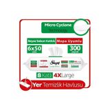 Sleepy Easy Clean Beyaz Sabun Katkılı Mopa Uyumlu Yer Temizlik Havlusu&Mendili 6x50 (300 Yaprak)