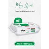 Sleepy Easy Clean Beyaz Sabun Katkılı Mopa Uyumlu Yüzey Temizlik Havlusu 80 x 11 Adet (880 Yaprak)
