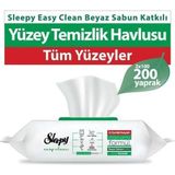 Sleepy Easy Clean Beyaz Sabun Katkılı Yüzey Temizlik Havlusu 200 Yaprak