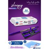 Sleepy Easy Clean Çamaşır Suyu Katkılı Mopa Uyumlu Yer Temizlik Havlusu 50 Yaprak Mop Aparatı Slim Bez - Mor