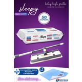 Sleepy Easy Clean Çamaşır Suyu Katkılı Mopa Uyumlu Yer Temizlik Havlusu 50 Yaprak Mop Aparatı Slim Bez