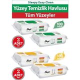 Sleepy Easy Clean Islak Mendi Beyaz Sabun Katkılı 2x100 + Arap Sabunu Katkılı 2x100