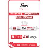 Sleepy Easy Clean Kiraz Çiçeği Mopa Uyumlu Yer Temizlik Havlusu&Mendili 6X20 (120 Yaprak)
