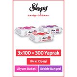 Sleepy Easy Clean Lilyum+ Orkide+ Kiraz Çiçeği Yüzey Temizlik Havlusu Mendili 3x100 (300 Yaprak) U00000000002136