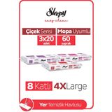Sleepy Easy Clean Lilyum+Kiraz Ç+Orkide Mopa Uyumlu Yer Temizlik Havlusu&Mendili 3X20 (60 Yaprak)