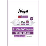 Sleepy Easy Clean Orkide Bahçesi Yüzey Temizlik Havlusu 100 lü x6 Adet