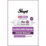 Sleepy Easy Clean Orkide Bahçesi Yüzey Temizlik Havlusu, 3x100 Yaprak (300 Yaprak)