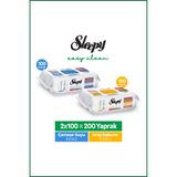 Sleepy Easy Clean Premium Arap Sabunu + Çamaşır Suyu Yüzey Temizlik Havlusu Mendili 100+100(200 Yaprak)