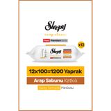 Sleepy Easy Clean Premium Arap Sabunu Katkılı Yüzey Temizlik Havlusu Mendili 12x100 (1200 Yaprak)