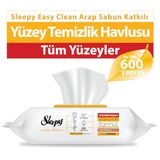 Sleepy Easy Clean Premium Arap Sabunu Katkılı Yüzey Temizlik Havlusu Mendili 6x100 (600 Yaprak)
