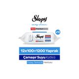 Sleepy Easy Clean Premium Çamaşır Suyu Katkılı Yüzey Temizlik Havlusu Mendili 12x100 (1200 Yaprak)