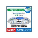 Sleepy Easy Clean Süper Kireç Sökücü Yüzey Temizlik Havlusu ve mendili 4x30 (120 Yaprak)