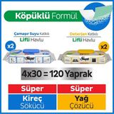 Sleepy Easy Clean Süper Yağ Çözücü&Kireç Sökücü 4x30 (120 Yaprak) Lifli Yüzey Temizlik Havlusu