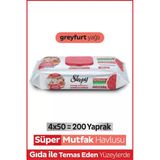 Sleepy Easy Clean Süper Yüzey Temizlik Mutfak Havlusu Greyfurt Yağlı 4x50 (200 YAPRAK)