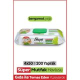 Sleepy Easy Clean Süper Yüzey Temizlik Mutfak Havlusu&mendili Bergamot Yağlı 4X50 (200 Yaprak) - Renkli - standart