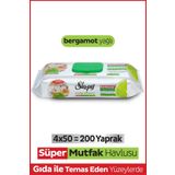 Sleepy Easy Clean Süper Yüzey Temizlik Mutfak Havlusu&mendili Bergamot Yağlı 4x50 (200 YAPRAK)