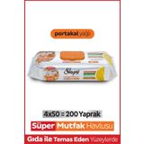 Sleepy Easy Clean Süper Yüzey Temizlik Mutfak Havlusu&mendili Portakal Yağlı 4x50 (200 YAPRAK)