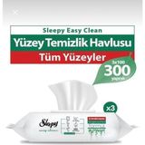 Sleepy Easy Clean Yüzey Temizlik Havlusu 300 Yaprak 3 x 100 Adet Tüm Yüzeyler İçin Hassas Temizlik