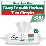 Sleepy Easy Clean Yüzey Temizlik Havlusu 300 Yaprak Ekstra Kalın ve Büyük Doğal İçerikli