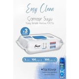 Sleepy Easy Clean Yüzey Temizlik Havlusu Çamaşır Suyu Katkılı 100' lü x 3 Adet ve Toz Kovar