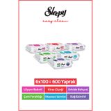 Sleepy Easy Clean Yüzey Temizlik Havlusu Mendili Doğa & Çiçek Serisi 6X100 Karma Paket