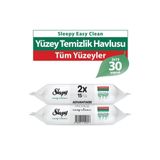 Sleepy Easy Clean Yüzey Temizlik Havlusu&mendili Seyahat Boy 2x15 (30 YAPRAK)