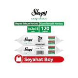 Sleepy Easy Clean Yüzey Temizlik Havlusu&Mendili Seyahat Boy 8x15 (120 Yaprak)