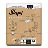 Sleepy Ecologıc Bebek Bezı 1 Beden Yenıdogan 2-5 Kg 64'Lu (8'Li Paket)