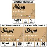 Sleepy Ecologic Ekonomik Paket Külot Bez 3 Numara Midi 56 Adet (3 paketi)