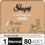 Sleepy Ecologic Günlük Ped Normal 80 Adet Premium Plus Özellikleriyle Ferah ve Güvenli Koruma