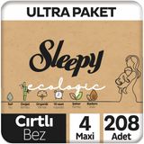 Sleepy Ecologic No:4 Maxi 208 Adet Bebek Bezi