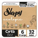 Sleepy Ecologic No:6 XLarge 32 Adet Bebek Bezi