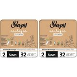 Sleepy Ecologic Premium Plus Günlük Ped Uzun 32 Adet Ped (2 paketi)