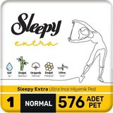 Sleepy Extra 576 Adet 12 Paket Ultra İnce Hijyenik Normal Mega Ped
