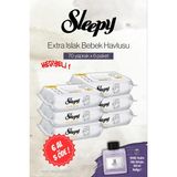 Sleepy Extra 70'li Islak Bebek Havlusu 6 Al 5 Öde, Rosie Pudra Oda Kokusu - 1
