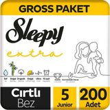 Sleepy Extra Günlük Aktivite Gross Paket Bebek Bezi 5 Numara Junior 200 Adet - 5 Beden