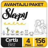 Sleepy Extra No:4 Maxi 156 Adet Bebek Bezi