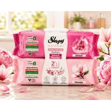 Sleepy Extra Şakayık & Manolya Yüzey Temizleme Havlusu 2'li Paket 200 Yaprak Çok Amaçlı Islak Temizlik Mendili Çiçek Bahçesi Serisi
