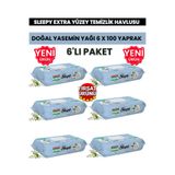 Sleepy Extra Yüzey Temizlik Havlusu Doğal Yasemin Yağı 6x100 Yaprak