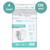 Sleepy Hasta Bezi Yetişkin Emici Külot S - Küçük - Small 120 Adet (4Pkx30)