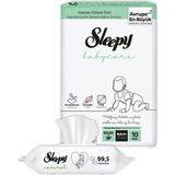 Sleepy Islak Mendil Bio Natural 90 Yaprak ve Bebek Bakım Örtüsü 10 Adet Hassas Ciltler İçin