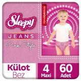 Sleepy Jeans Pink Style No:4 Maxi 60 Adet Külot Bebek Bezi