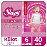 Sleepy Jeans Pink Style No:6 XLarge 40 Adet Külot Bebek Bezi
