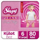 Sleepy Jeans Pink Style No:6 XLarge 80 Adet Külot Bebek Bezi