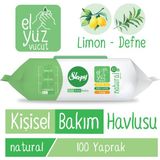 Sleepy Kişisel Bakım Havlusu 100 Yaprak Bebekler İçin Uygun, Limon Kokusuyla Dermatolojik Test Edilmiş