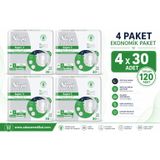 Sleepy Medical Süper 3 Çok Yüksek Emici Belbantlı Hasta Bezi Medium (M) 120 Adet (4 Paket)